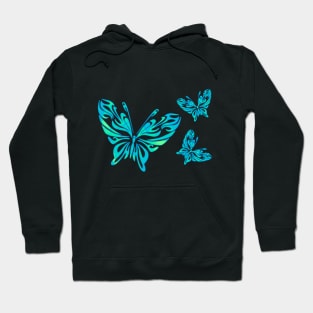 Butterflies in blue Hoodie